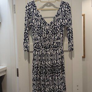 TART Collections long sleeve navy patterned dress